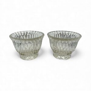Cut Glass Candle Holder Set